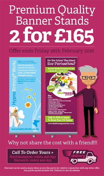 Banner Stand Norwich special offer 2 banner stands for £165